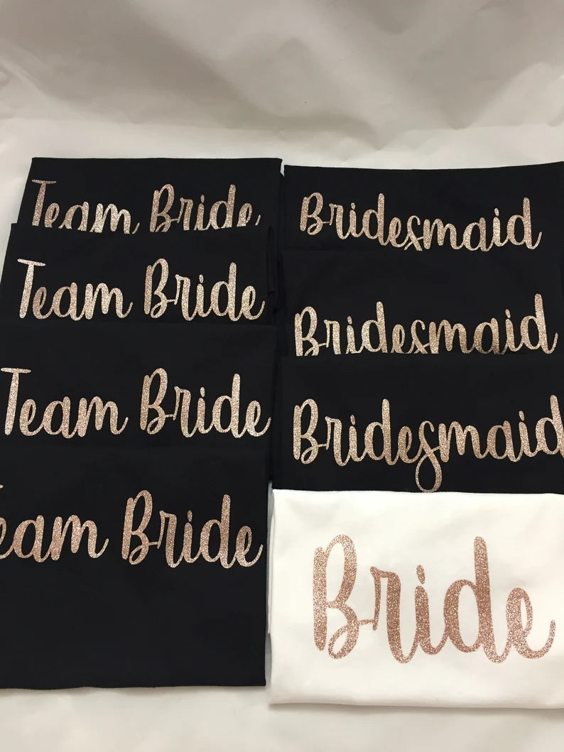 Hen Party Personalised T Shirts - Bride Tribe - Team Bride - Bride Squad - I do Crew - He Popped The Question