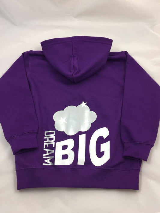 Toddler/Childs/Kids Dream Big Zipped Hoodie, Childrens Hoodie, Childs Hoodie, Childs Zipped Hoodie, Kids Hoodie, Childrens Sweatshirts