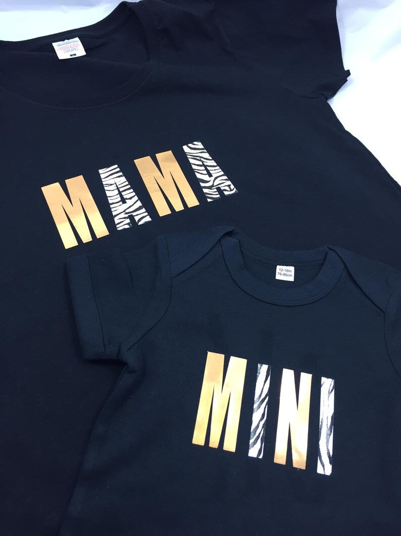 Mama & Mini T Shirt Set, Mummy T-Shirts, Bestie T-Shirts, Matching T-Shirts, Twinning T-Shirts