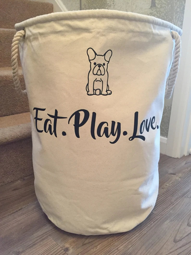 Dog Storage Bag - Toy Bag - Personalised Toy Bag - Knitting Bag - Log Storage - Dog Toy Bag - Laundry - Trug - Kids Toy Bag - Toy Storage