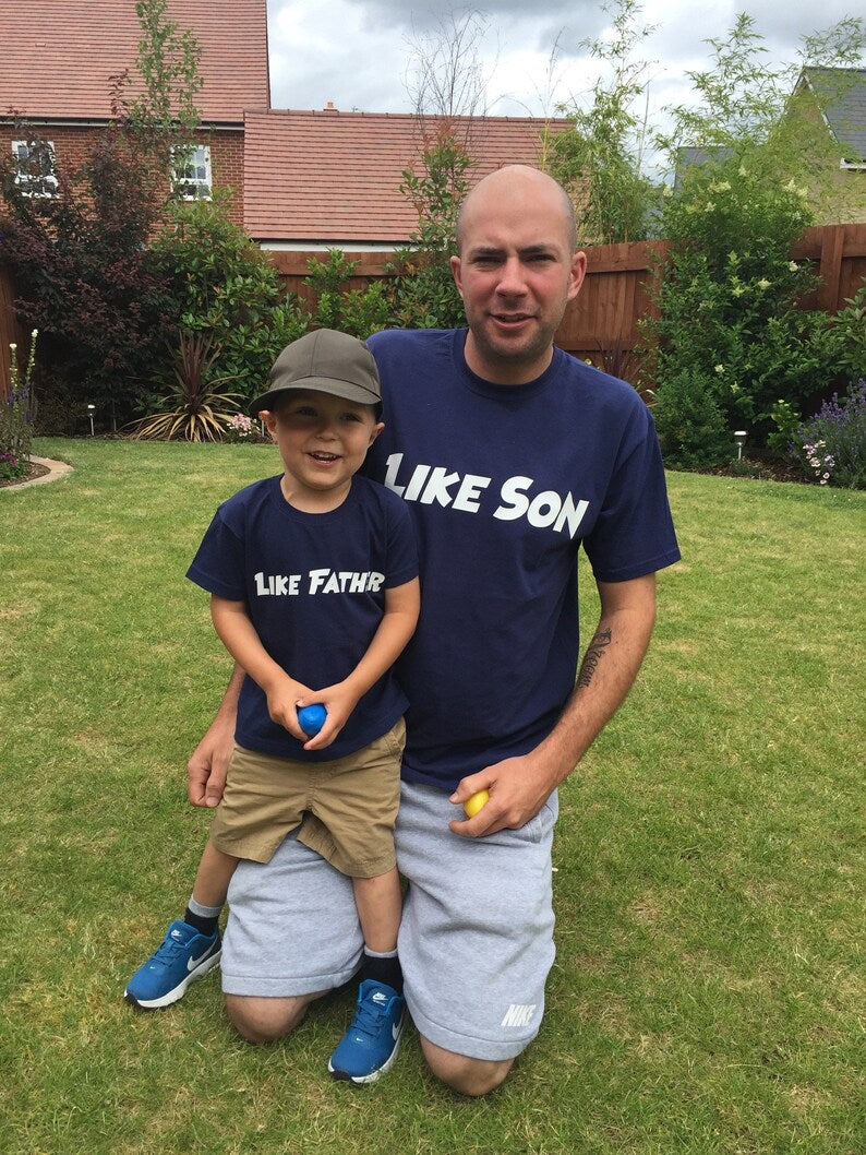 Like Father, Like Son T-Shirt Set - Father and Son T Shirt Sets - Twinning Set - Dad and Son T Shirt Set - Matching T Shirts, Daddy T-Shirt