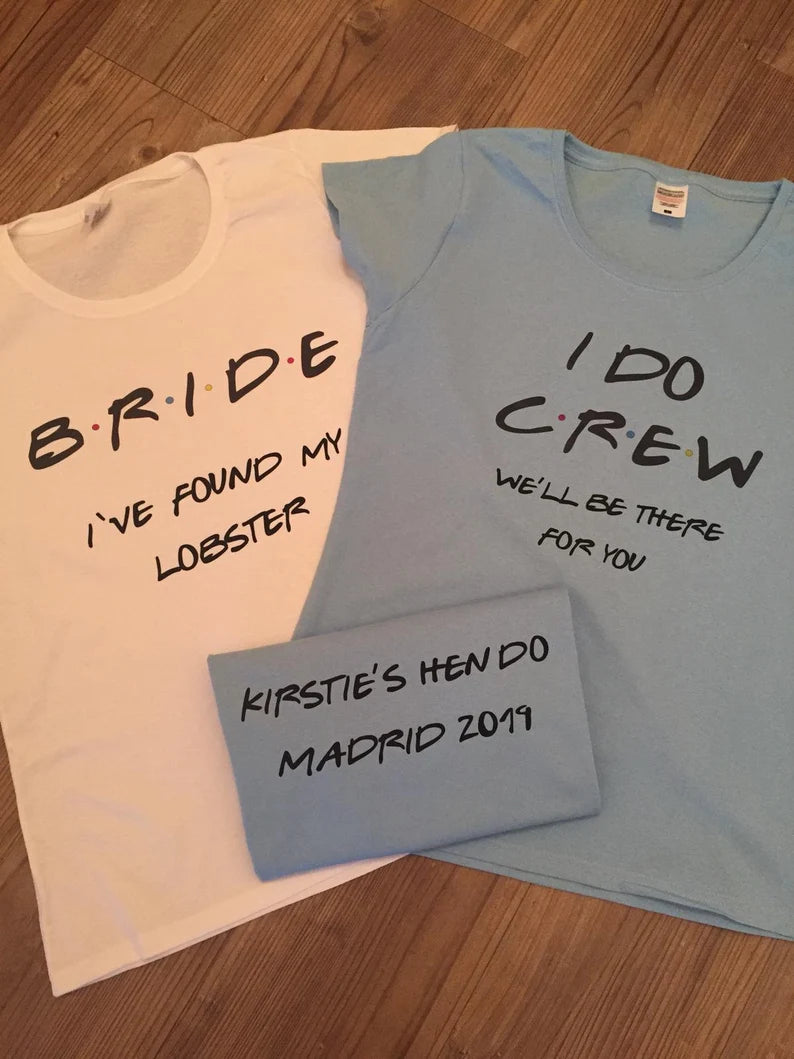 Hen Party Personalised T Shirts - Bride Tribe - Team Bride - Bride Squad - I do Crew - Bride Tribe - Friends - Hen Vacay - Hen Holiday