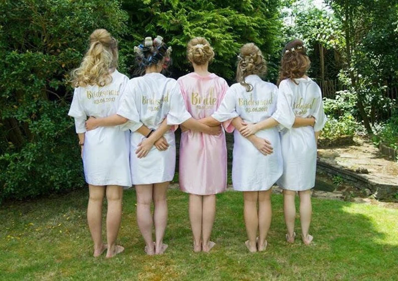 Bridesmaid Dressing Gown - Personalised Bride Gown - Bridesmaid Gift - Satin Gown- Personalised Wedding Favour - Personalised Wedding Gift