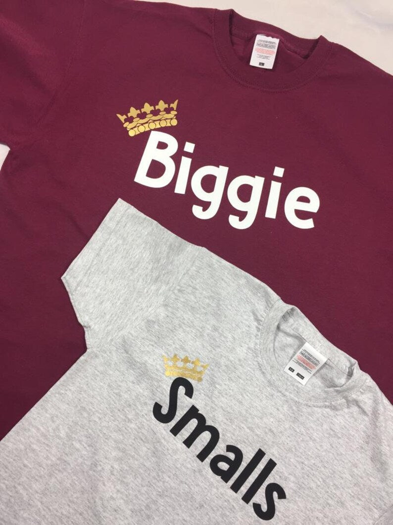 Biggie Smalls T-Shirt Set - Matching Father and Son T Shirt Sets - Twinning Set - Dad and Son T Shirt Set - Matching T Shirts, Daddy T-Shirt