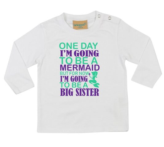 Big Sister Mermaid T Shirt - Children's T-Shirts - Boys T-Shirt - Girls T-Shirt - Kids Tops - Kids Tee - Baby Tees - Toddler Tees- Sibling