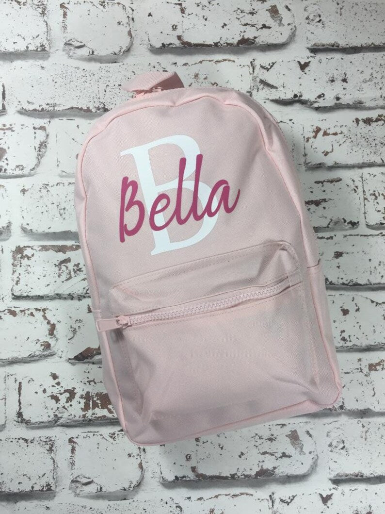 Children's Initial Mini Backpack - Personalised - Child's Backpack - Mini Rucksack - Small Bag - Toddler Backpack - Kids Backpack - School