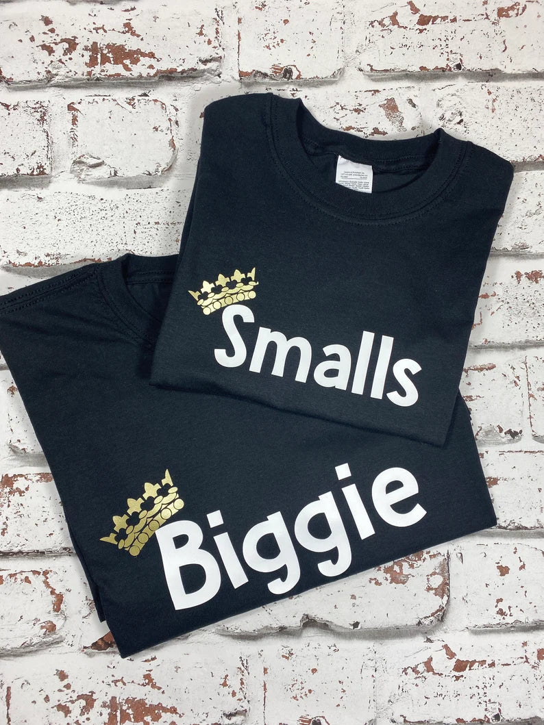 Biggie Smalls T-Shirt Set - Matching Father and Son T Shirt Sets - Twinning Set - Dad and Son T Shirt Set - Matching T Shirts, Daddy T-Shirt