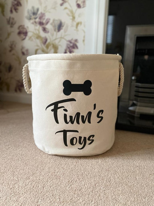 Dog Toy Storage Bag - Personalised - Toy Bag - Boys Toy Bag - Knitting Bag - Log Storage - Dog Toy Bag - Laundry - Trug - Shoe Bag - Dog