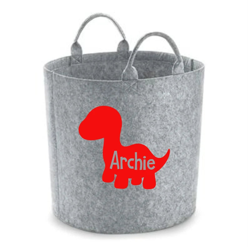 Personalised Dinosaur Storage - Laundry Bag - Storage Bag - Knitting Bag - Log Storage - Dog Toy Bag - Laundry - Trug - Shoe Bag - Toy Store