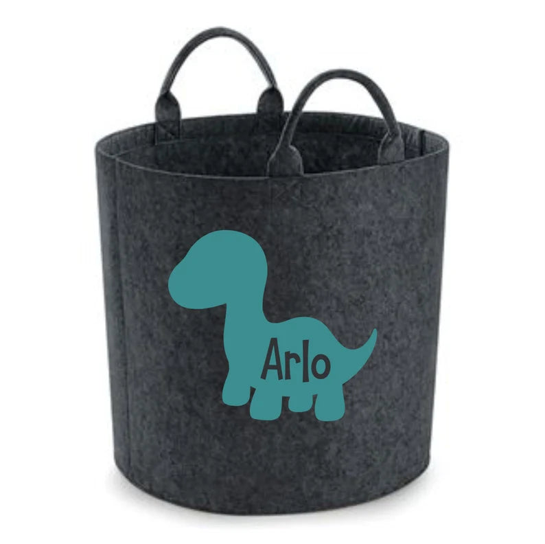 Personalised Dinosaur Storage - Laundry Bag - Storage Bag - Knitting Bag - Log Storage - Dog Toy Bag - Laundry - Trug - Shoe Bag - Toy Store