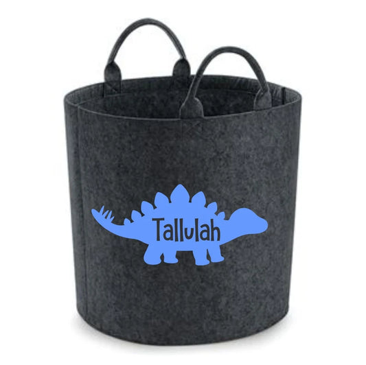 Personalised Dinosaur Storage - Laundry Bag - Storage Bag - Knitting Bag - Log Storage - Dog Toy Bag - Laundry - Trug - Shoe Bag - Toy Store