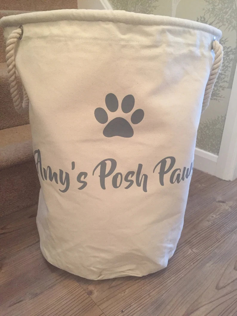 Dog Toy Storage Bag - Personalised - Toy Bag - Boys Toy Bag - Knitting Bag - Log Storage - Dog Toy Bag - Laundry - Trug - Shoe Bag - Dog