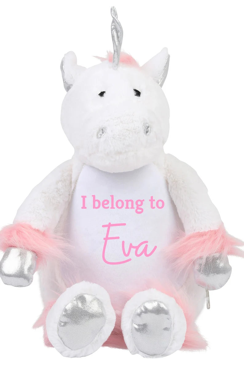 Personalised Unicorn Soft Toy - Teddy Bear - Soft Toy - Bear Plush Toy- Baby Toy - Childs Toy - New Baby - Isolation Present - Birthday