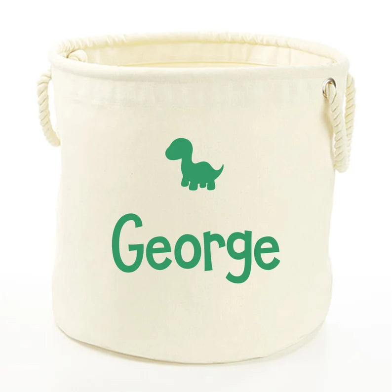 Personalised Dinosaur Storage Trug - Personalised Toy Bag - Storage Bag - Knitting Bag - Storage - Dog Toy Bag - Laundry - Trug - Storage