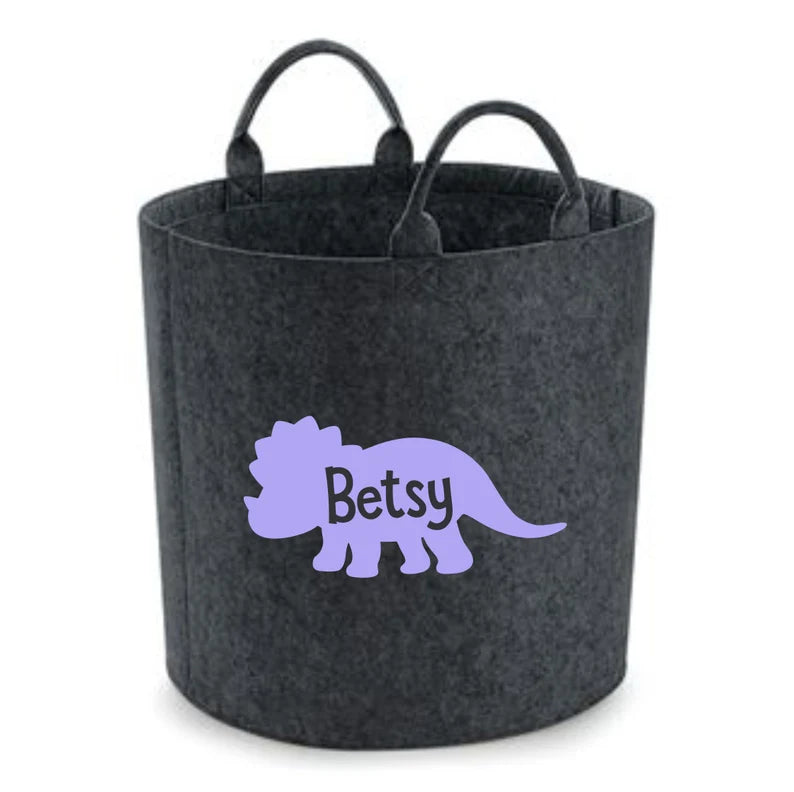 Personalised Dinosaur Storage - Laundry Bag - Storage Bag - Knitting Bag - Log Storage - Dog Toy Bag - Laundry - Trug - Shoe Bag - Toy Store