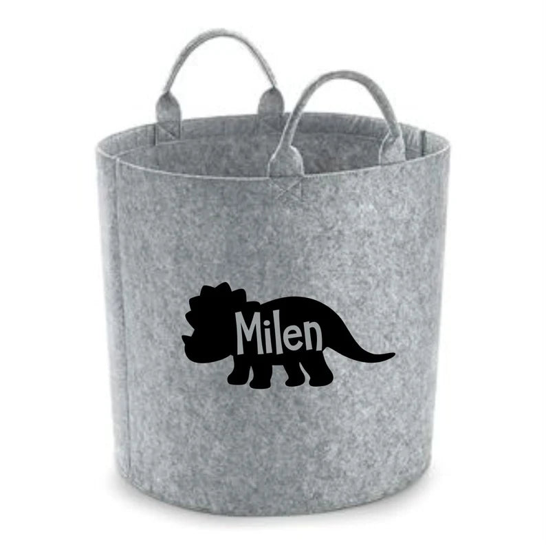 Personalised Dinosaur Storage - Laundry Bag - Storage Bag - Knitting Bag - Log Storage - Dog Toy Bag - Laundry - Trug - Shoe Bag - Toy Store