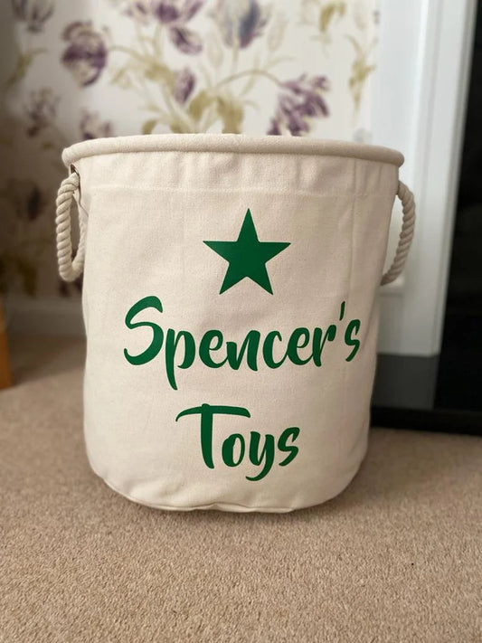 Children's Storage Bag - Toy Storage - Personalised Toy Bag - Knitting Bag - Toy Basket - Dog Toy Bag - Laundry Bag - Trug - Kids Toy Bag