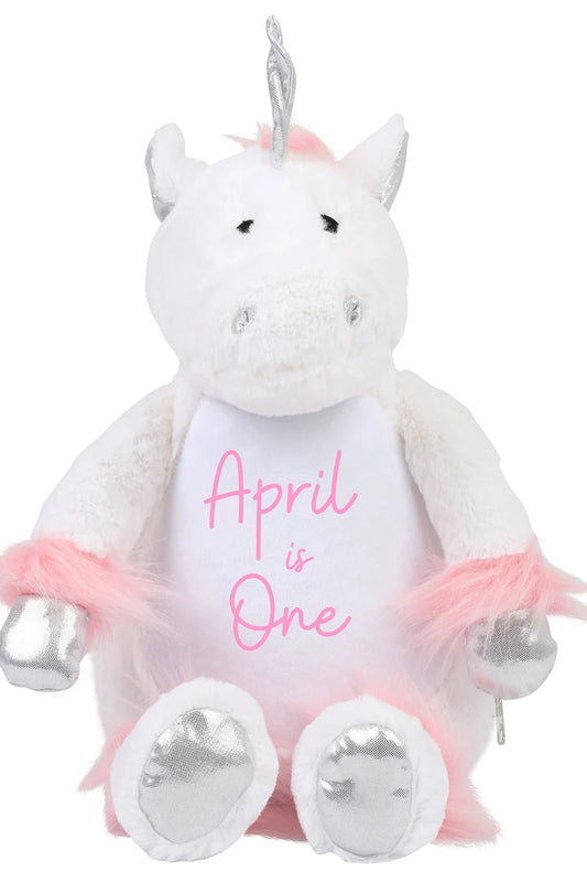 Personalised Unicorn Soft Toy - Teddy Bear - Soft Toy - Bear Plush Toy- Baby Toy - Childs Toy - New Baby - Isolation Present - Birthday