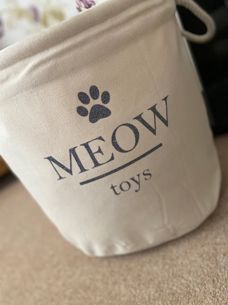 WOOF Storage Trug - Personalised Toy Bag - Storage Bag - Knitting Bag - Storage - Dog Toy Bag - Laundry - Trug - Storage Basket