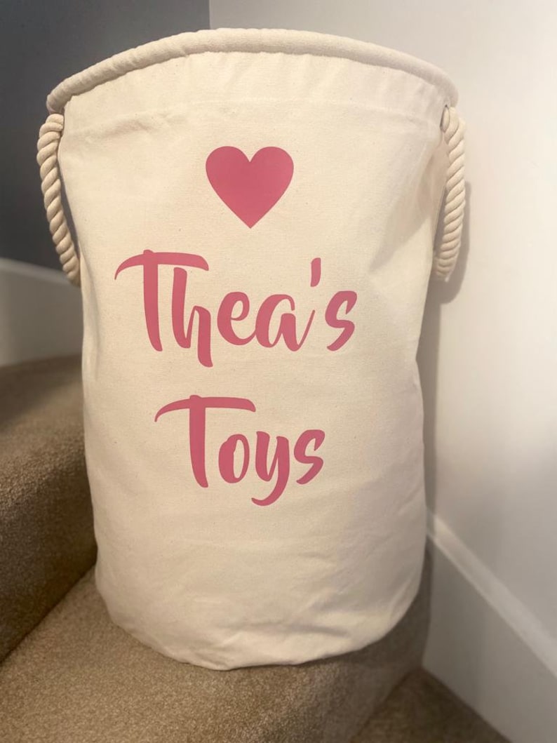 Children's Storage Bag - Toy Storage - Personalised Toy Bag - Knitting Bag - Toy Basket - Dog Toy Bag - Laundry Bag - Trug - Kids Toy Bag