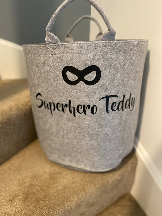 Personalised Superhero Storage - Laundry Bag - Storage Bag - Knitting Bag - Log Storage Toy Bag - Laundry - Trug - Shoe Bag - Childrens Toys