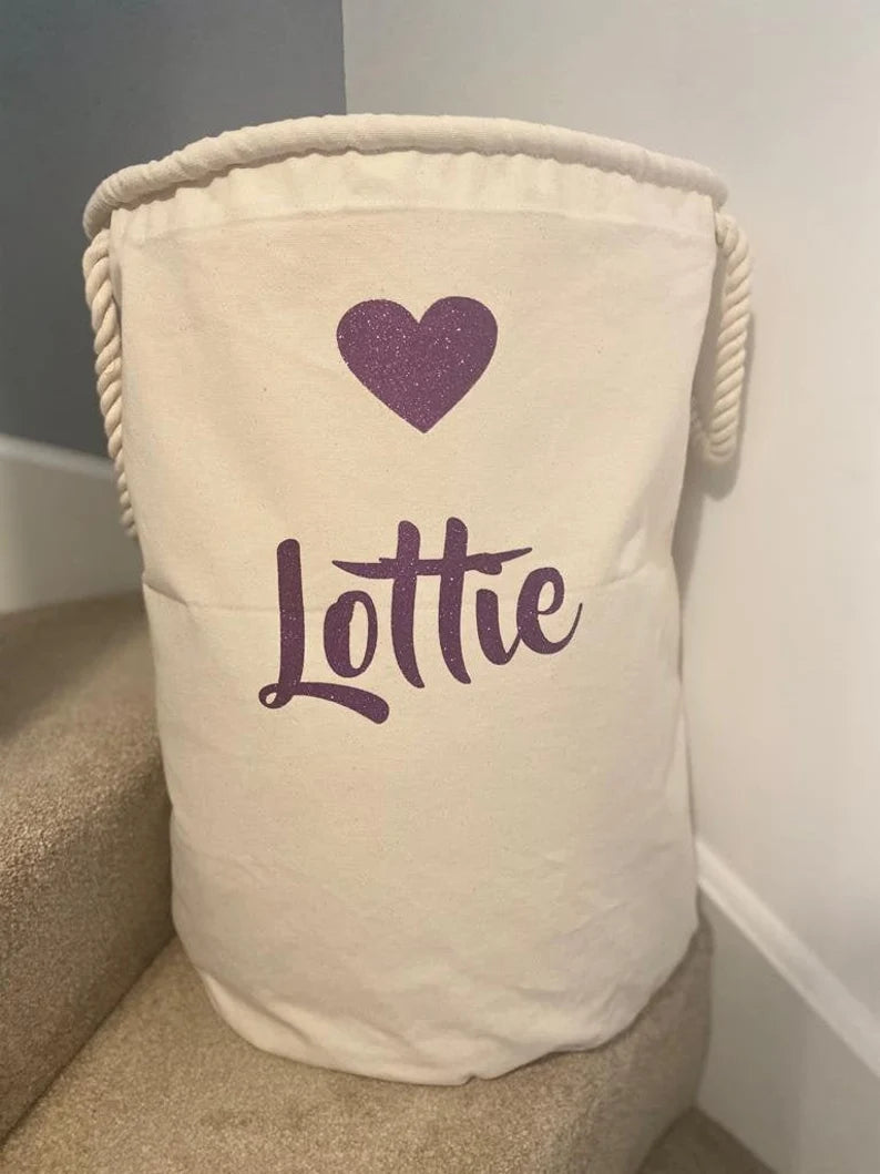 Children's Storage Bag - Toy Storage - Personalised Toy Bag - Knitting Bag - Toy Basket - Dog Toy Bag - Laundry Bag - Trug - Kids Toy Bag