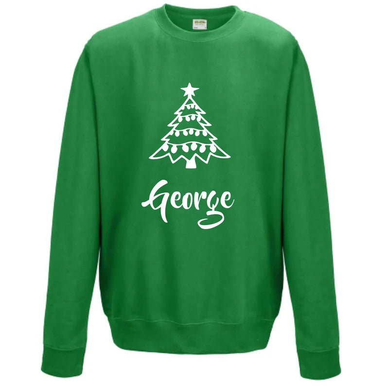 Personalised Adult Christmas Tree Jumper - Adult Sweatshirt - Adult Sweater - Personalised Jumper - Matching - Christmas - Xmas - Winter