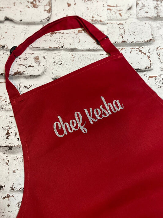 Personalised Apron with Pocket - Apron - Chef’s Apron- Cook’s Apron - Name Apron - Catering Apron - Cooking Apron - Crafting - Beauty