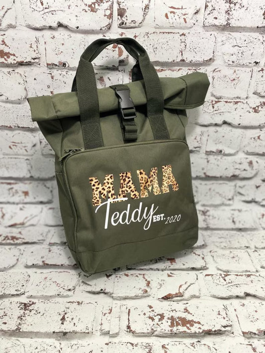 Mama & Name Roll-Top Bag