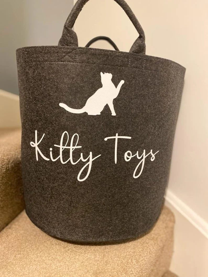 Personalised Cat Toy Storage - Laundry Bag - Storage Bag - Knitting Bag - Log Storage - Dog Toy Bag - Laundry - Trug -Shoe Bag - Toy Storage