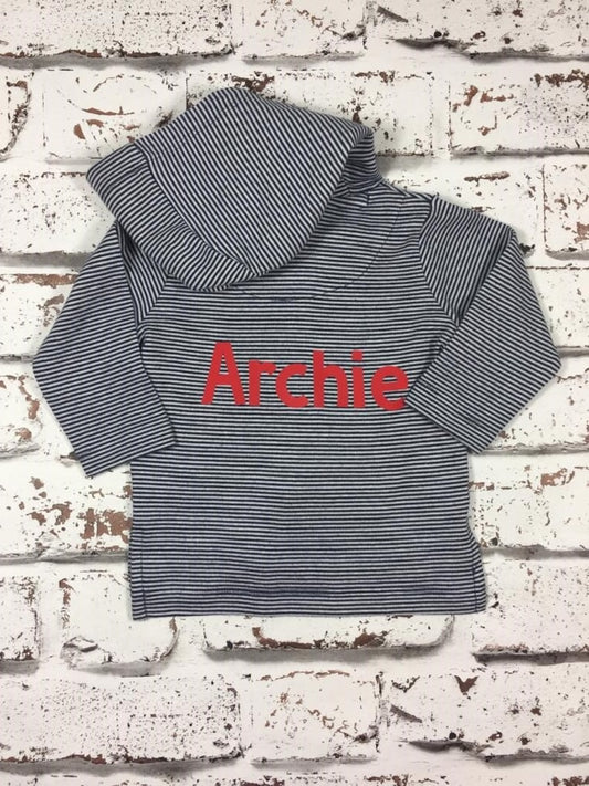 Personalised Baby Striped Hoodie - Baby Loungewear - Lounging Set - Tracksuit - Baby Hoodie - Baby Leggings - Personalised Babywear