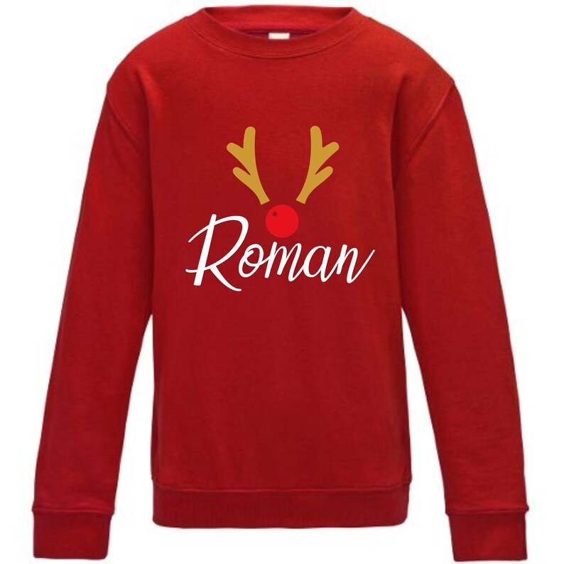 Personalised Adult Reindeer Name Jumper - Adult Sweatshirt - Adult Sweater - Personalised Jumper - Matching - Christmas - Xmas -Reindeer