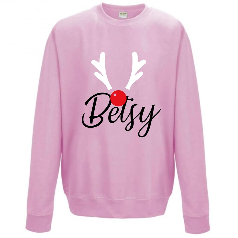 Personalised Adult Reindeer Name Jumper - Adult Sweatshirt - Adult Sweater - Personalised Jumper - Matching - Christmas - Xmas -Reindeer