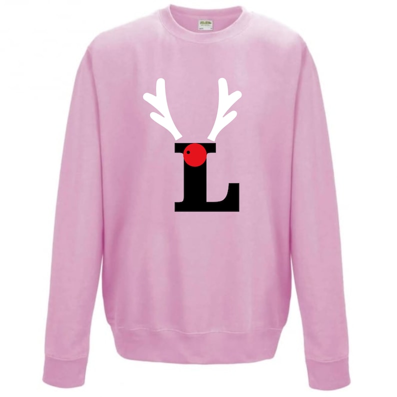 Personalised Adult Reindeer Initial Jumper - Adult Sweatshirt - Adult Sweater - Personalised Jumper - Matching - Christmas - Xmas -Reindeer