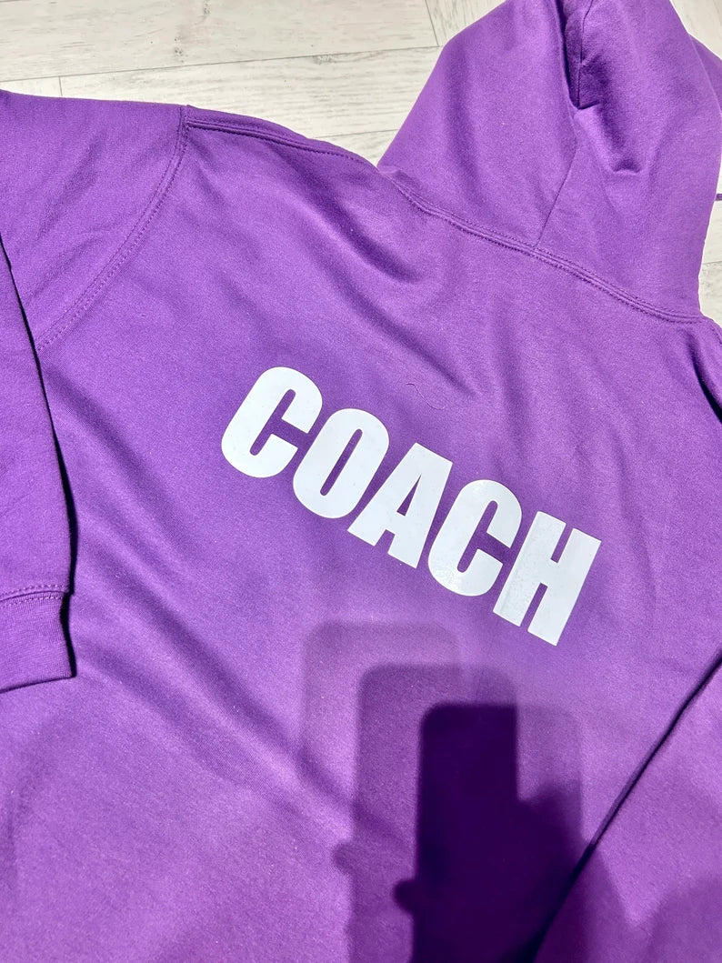 Personalised Netball Coach Hoodie & Cap - Netball Official - Umpire - Player -Netball Gift -Netty Gift - Team -Present - Sports Apparel